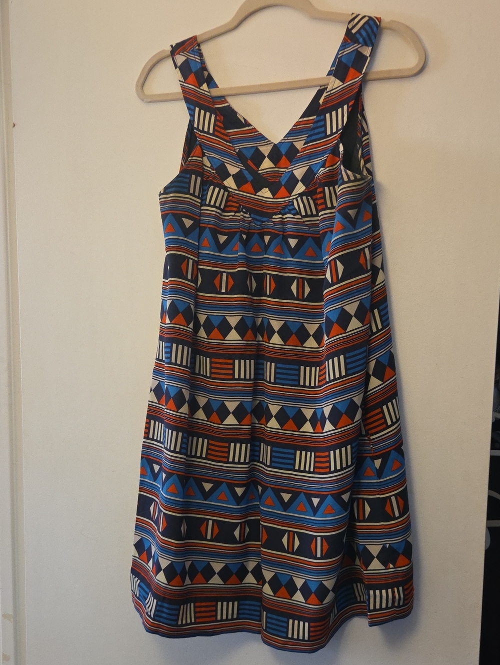 Marc by Marc Jacobs Blue & Orange Geometric Mini Dress